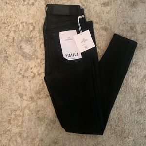 Pistola Aline Skinny black coated jeans 25